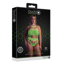 Ouch! Glow Body à encolure grecque Vert Fluo
